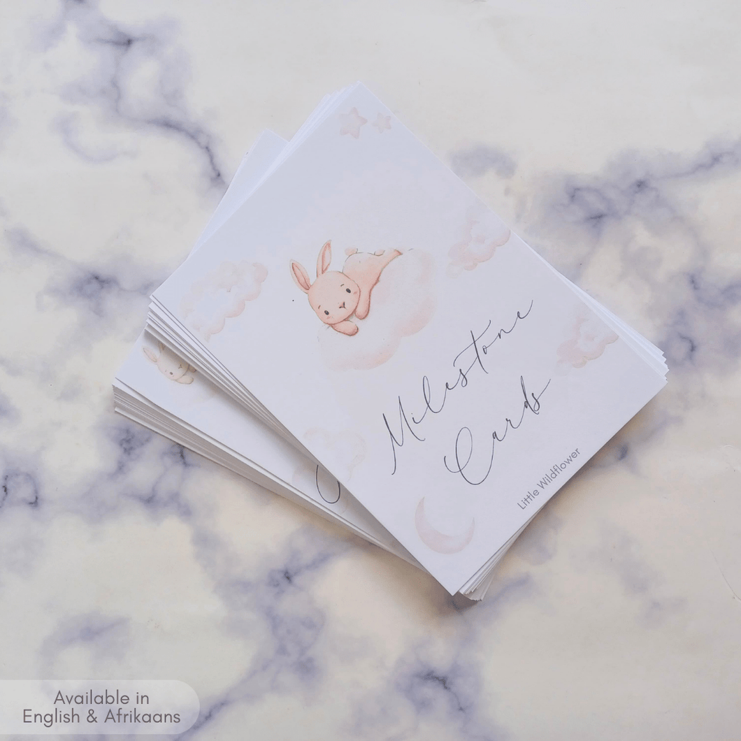 Pink Bunny Milestone Cards