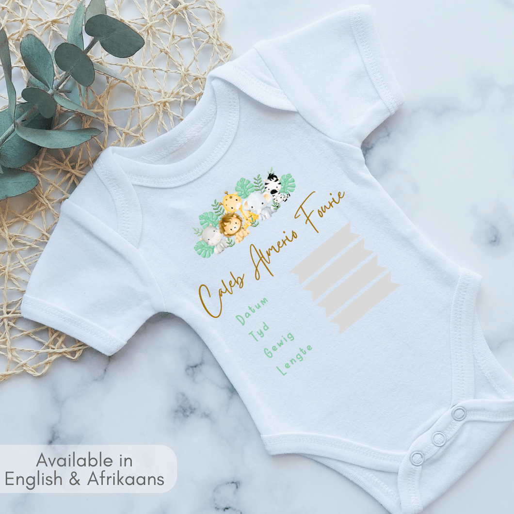 Safari Birth Announcement Onesie