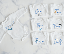 Load image into Gallery viewer, Ocean Monthly Milestone Onesie Set
