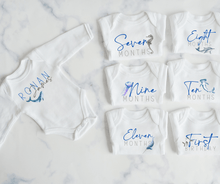 Load image into Gallery viewer, Ocean Monthly Milestone Onesie Set
