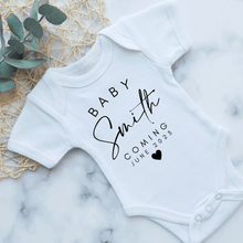 Load image into Gallery viewer, Baby Coming Soon Pregnancy Announcement Onesie
