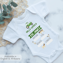 Load image into Gallery viewer, Farm Birth Announcement Onesie
