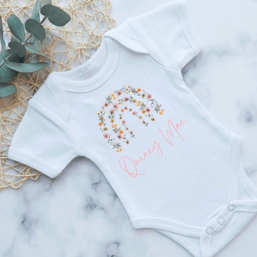 Floral Rainbow Onesie