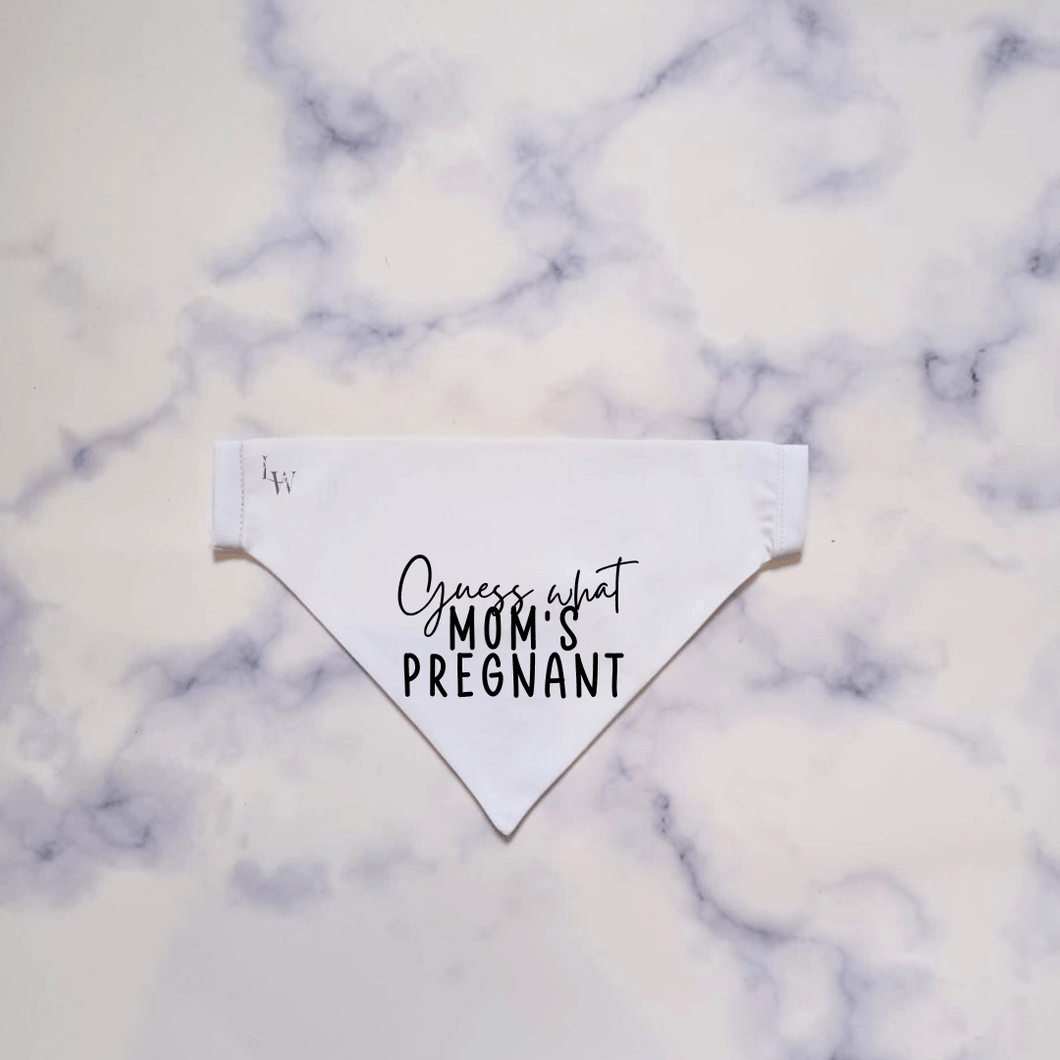 Guess What? Mom's Pregnant Dog Bandana