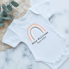 Load image into Gallery viewer, Neutral Rainbow Baby Pregnancy Announcement Onesie
