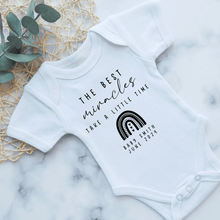 Load image into Gallery viewer, The Best Miracles Take Time Pregnancy Announcement Onesie
