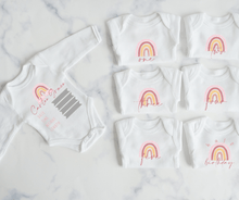 Load image into Gallery viewer, Pink Rainbow Monthly Milestone Onesie Set
