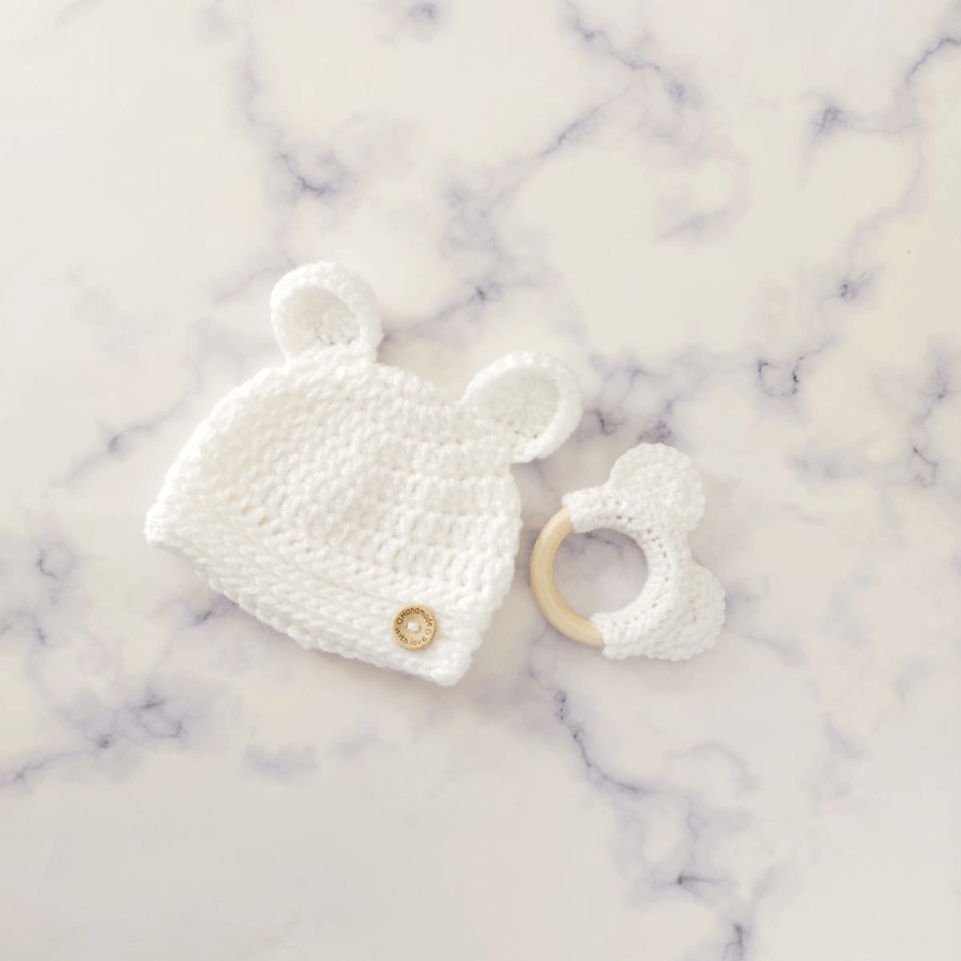 Crochet Beanie & Teether Combo