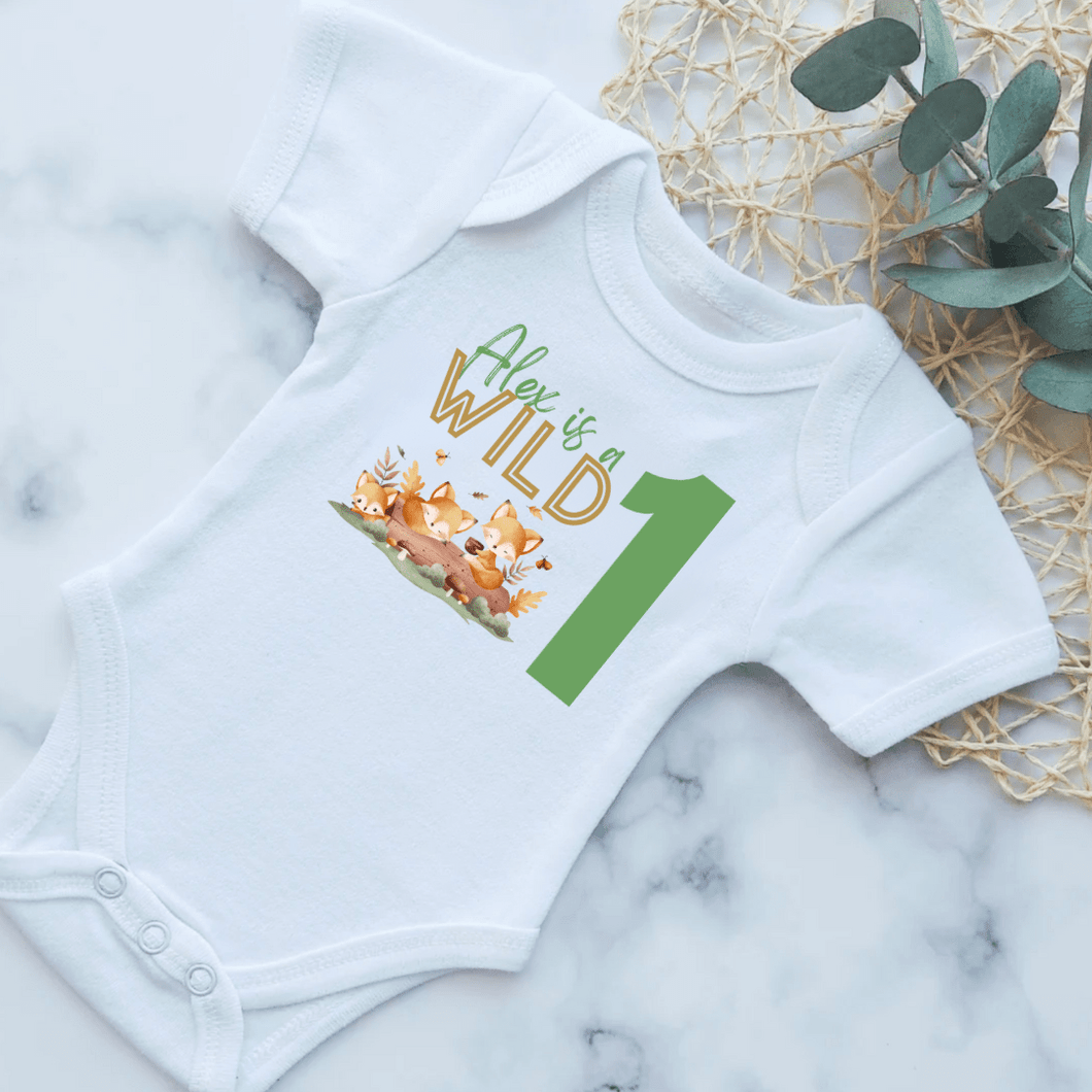 Wild One Birthday Onesie - Green