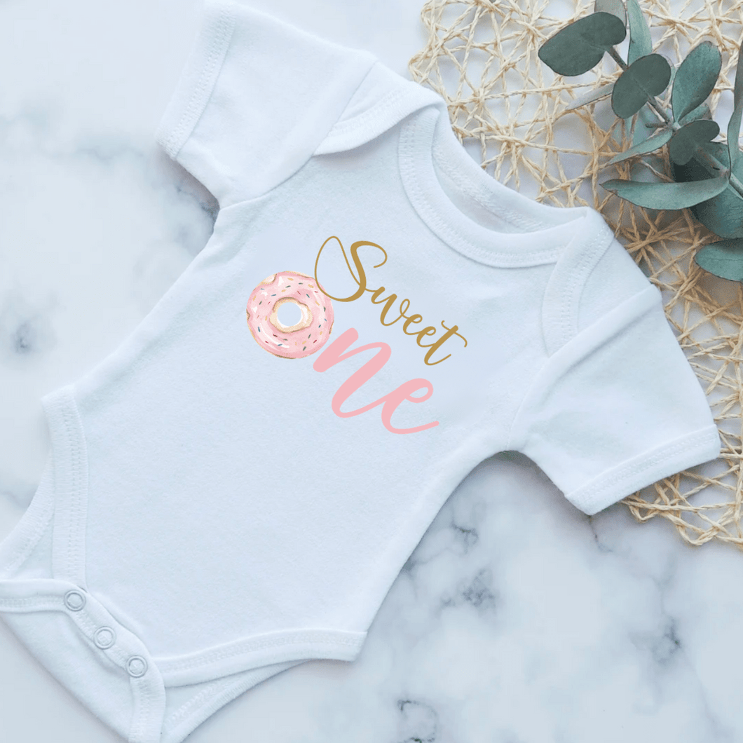 Sweet One Birthday Onesie - Pink