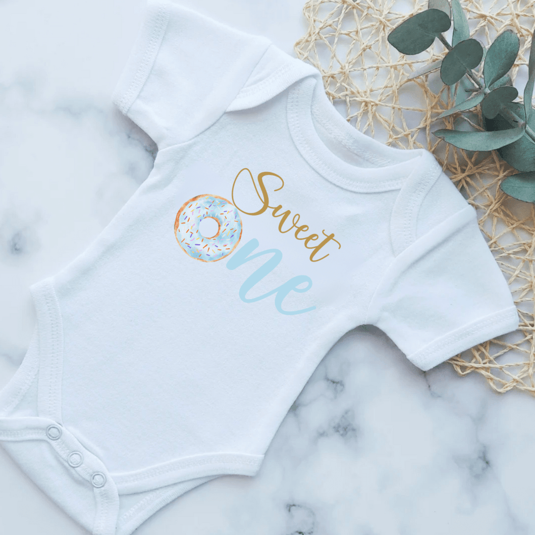 Sweet One Birthday Onesie - Blue