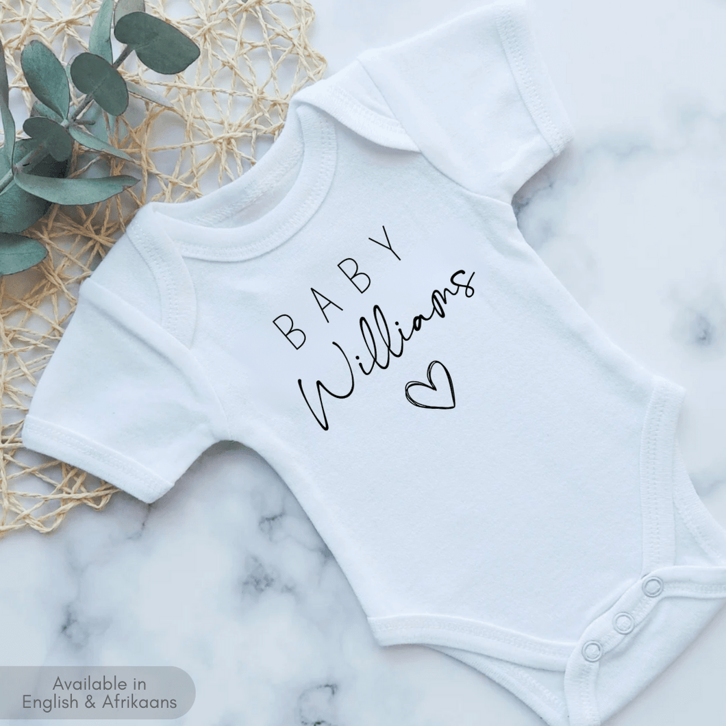 Baby Surname Pregnancy Announcement Onesie