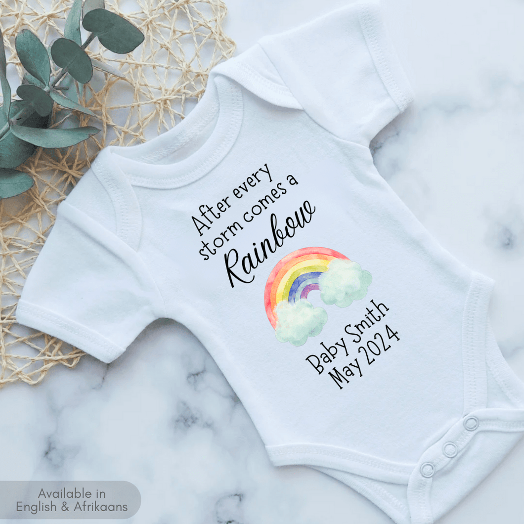 Rainbow Baby Pregnancy Announcement Onesie