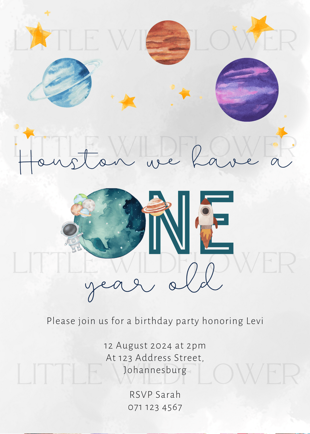 Space Themed Digital Invitation