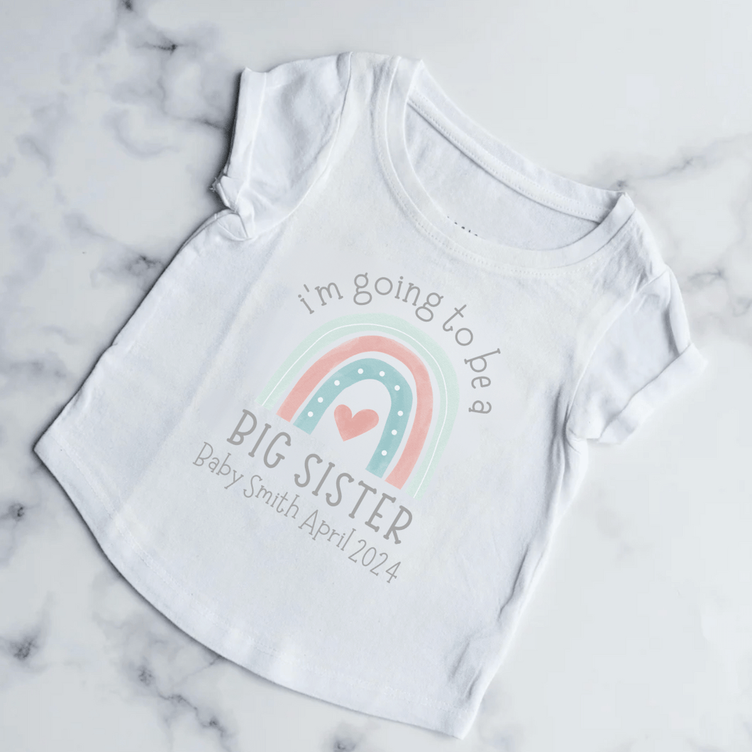 Rainbow Big Sister Kids Shirt