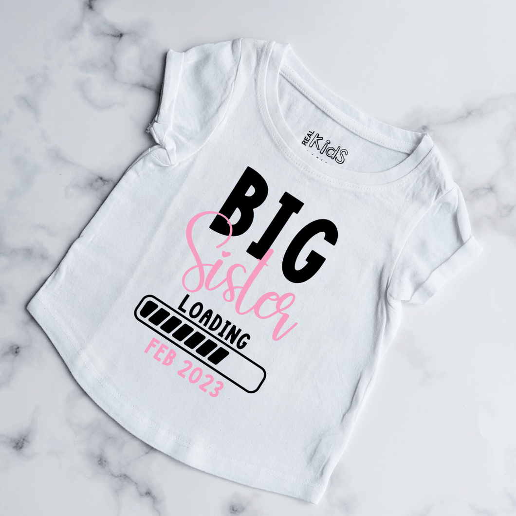 Big sister on sale t shirt next