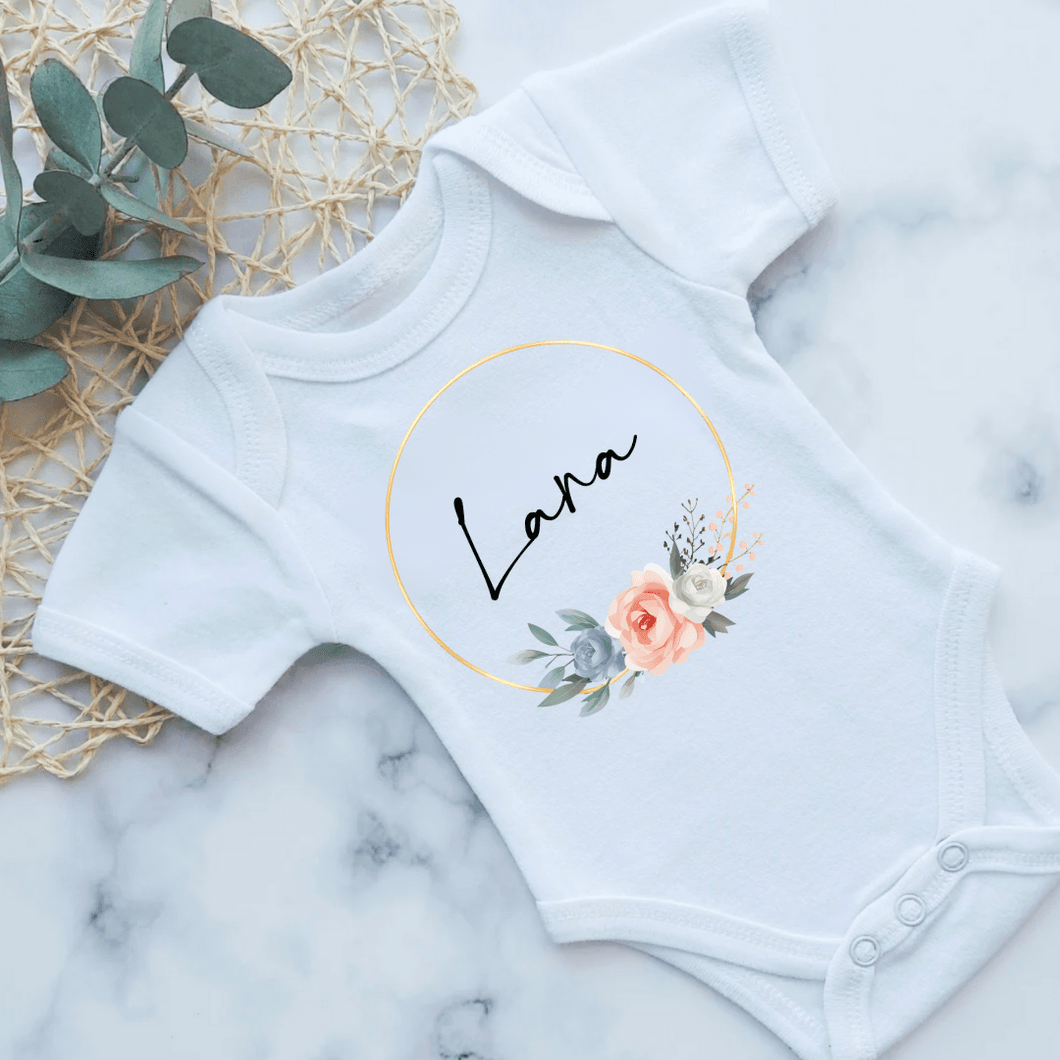 Floral Wreath Onesie