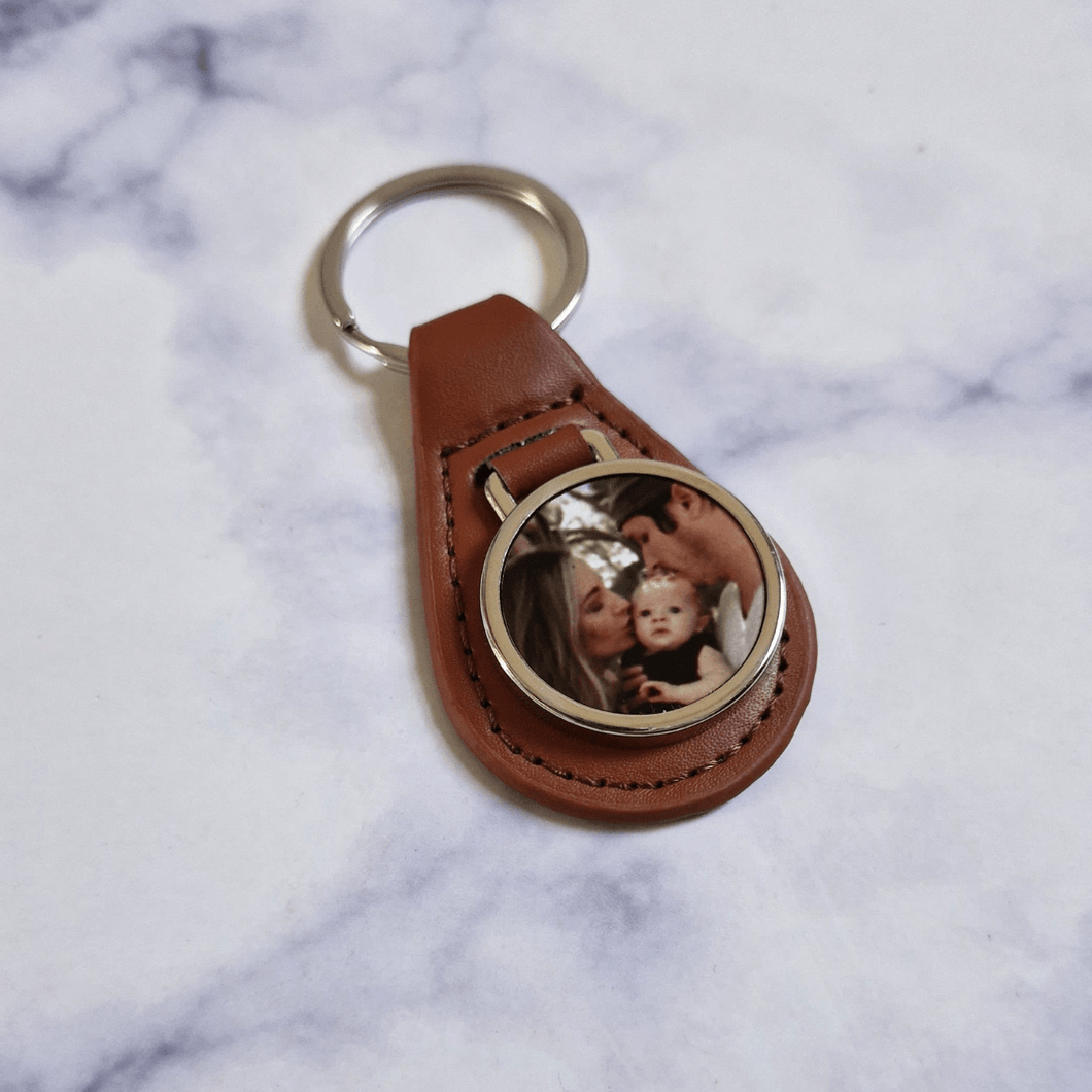 Leather Photo Key Ring