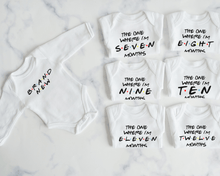 Load image into Gallery viewer, F R I E N D S Monthly Milestone Onesie Set
