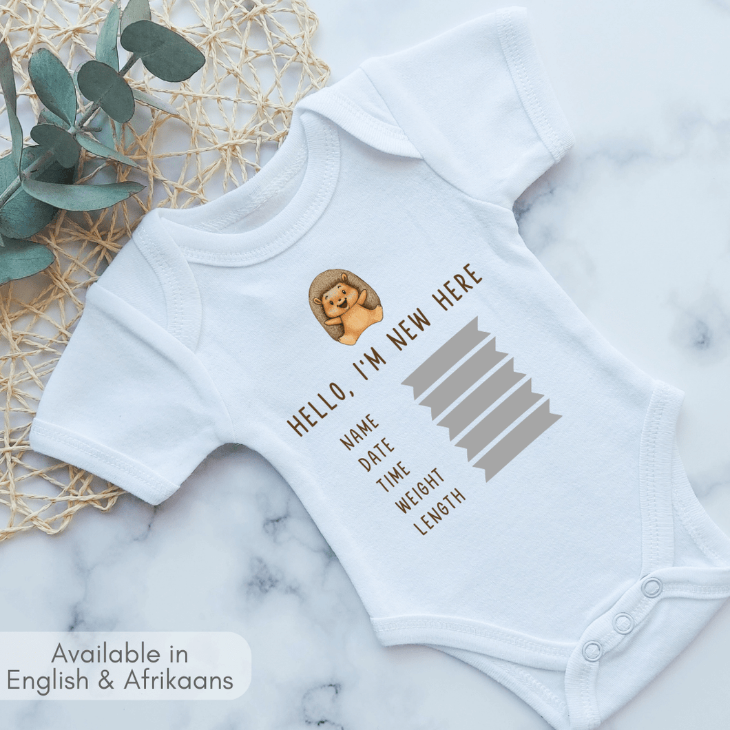 Hedgehog Birth Announcement Onesie